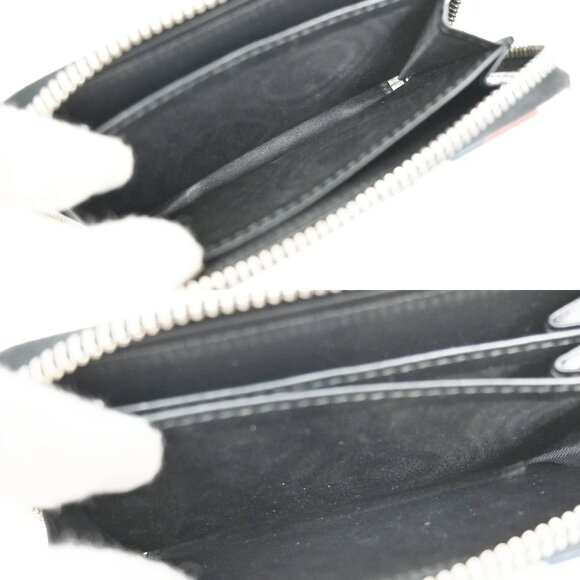 GUCCI Logo GG Pattern Night Courrier Card Case Wallet Supreme Leather BK 33FC168 - Picture 12 of 13